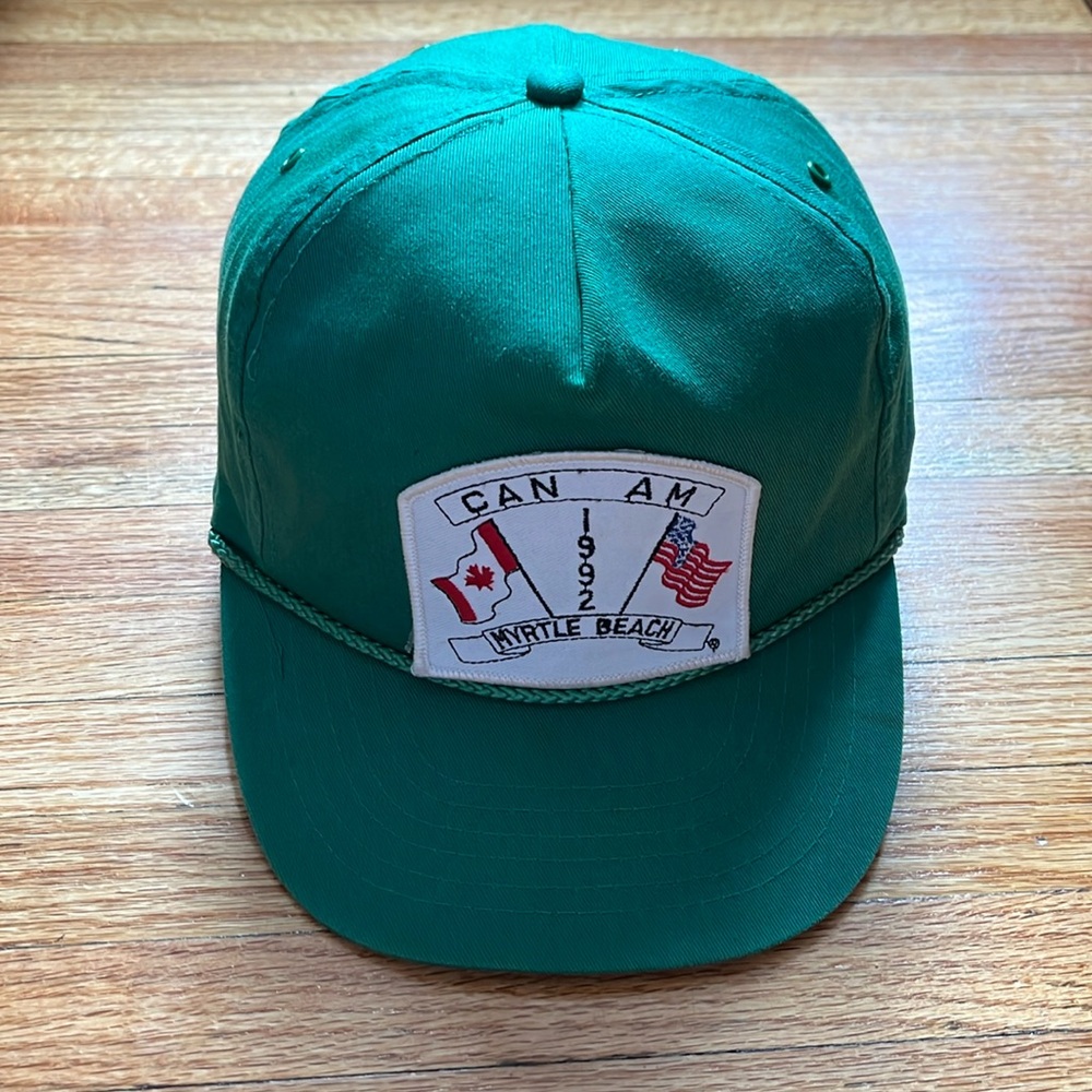 Vintage Myrtle Beach Snapback Hat / 1992 / Trucker Style / Can Am